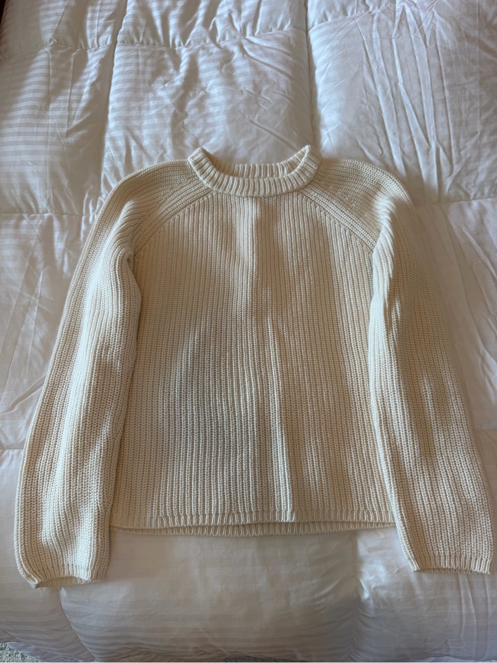 Jenni Kayne Cotton Fisherman Sweater in Ivory